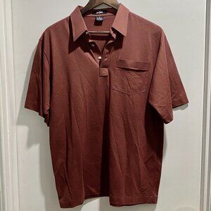 Back to School Vint. Oak Creek Business Grandpa Retro Cotton Preppy Polo Shirt M